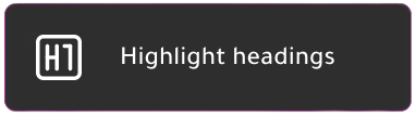 higlight headings
